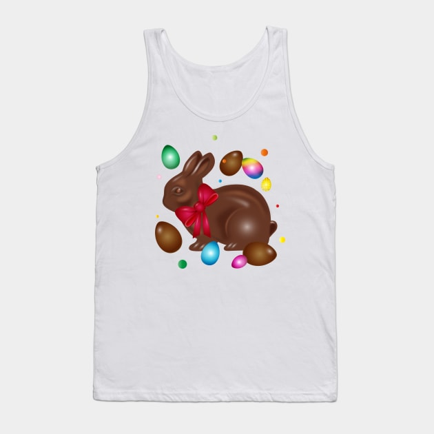 delicious chocolate Easter bunny with chocolate eggs Tank Top by Kisho